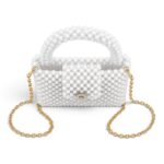 White Pearl Beaded Clutch - Image 5