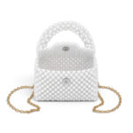 White Pearl Beaded Clutch - Image 3