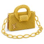 Mustard Beaded Bag - Image 3