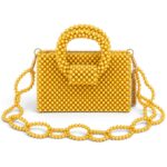 Mustard Beaded Bag - Image 5