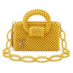 Mustard Beaded Bag - Image 2