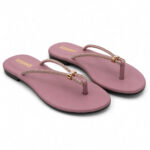 Mauve Rhinestone Flats